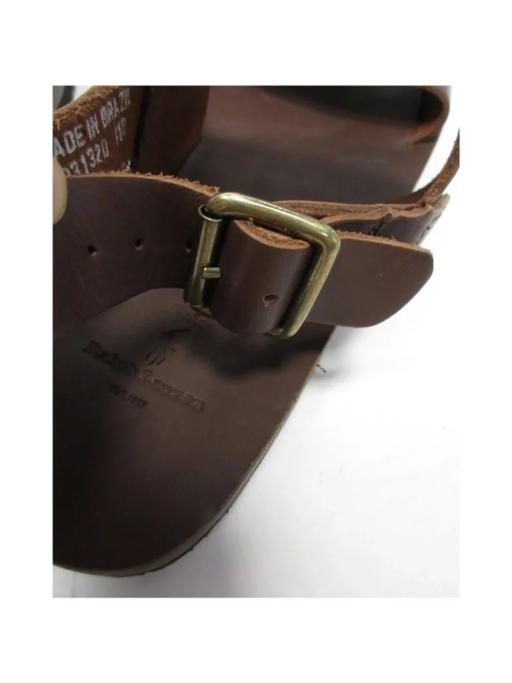 VTG Polo Ralph Lauren Sandals 11 Leather Slingback Buckle Summer Beach